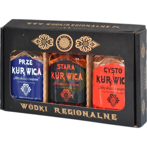 Wódka Kurnwica 3x 0,1l zestaw