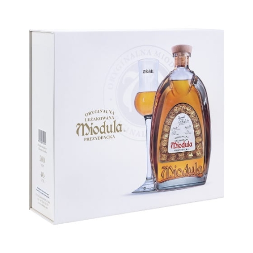 Wódka Miodula Prezydencka 0,5l 40% + 1 kielisz.kartonik