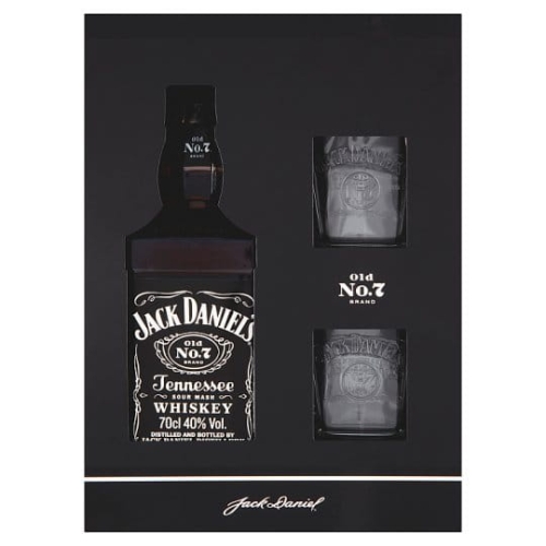 Whiskey Jack Daniel's 0,7l 40% + 2 szklanki kartonik