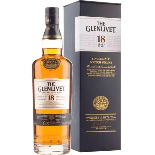 Whisky The Glenlivet 18Y Single Malt 0,2l 40% + kart.