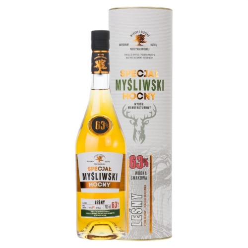 Wódka Smakowa Specjał Myśłiwski Mocny Leśny 0,7l 63% + tuba