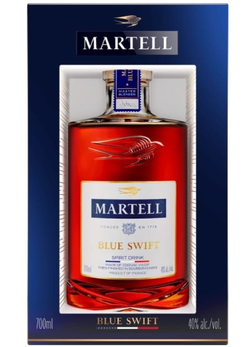 Cognac Martell VSOP Blue Swift 0,7l 40% + kartonik