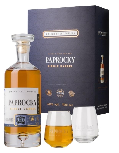 Whisky Paprocky Single Barrel 0,7l 40% + 2 szkl pudełko