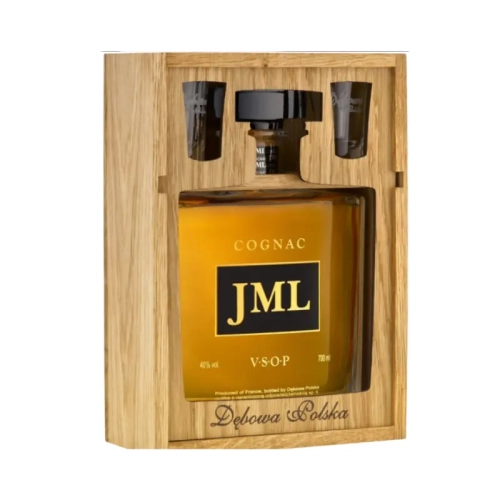 Koniak JML VSOP 0,7l 40% skrzyn.zasuw.+2 kieliszk