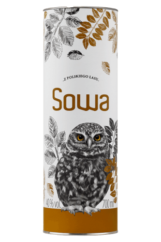 Wódka Dębowa Polska Sowa Golden 0,7l 40% + tuba