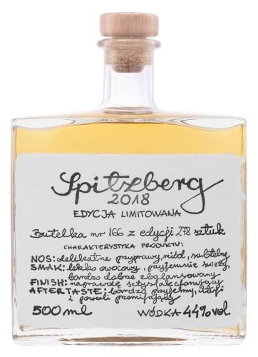 Wódka Spitzberg 2018 Polska Limit.Edit.0,5l 44% leżakowana w beczkach dębowych