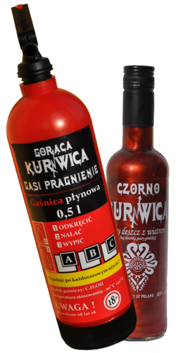 Wódka Kurnwica Czorno Rubin 0,5l 40% gaśnica