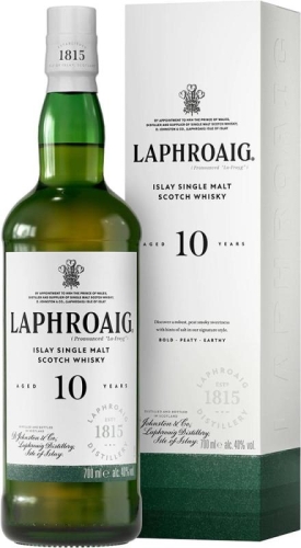 Whisky Laphroaig 10Y Islay Single Malt 0,7l 40% + kart