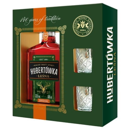 Wódka Hubertówka Leśna 0,5l 37,5% + 2 kiel.