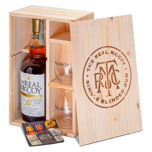 Rum The Real McCoy 12Y 0,7l 50% + 2 szkl.drewno