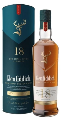 Whisky Glenfiddich 18Y 0,7l 40% tuba