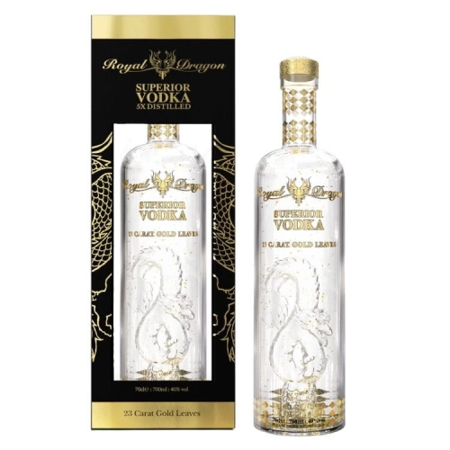 Wódka Royal Dragon Superior 23K Gold 0,7l 40% + kart.