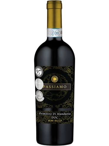Wino Passiamo Primitivo Di Manduria DOC 0,75l 14,5% cz/p/w