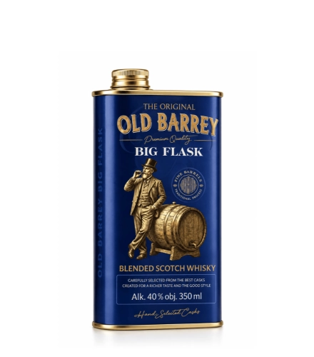 Whisky Old Barrey Handy Flask Blended 0,35l 40% piersiówka